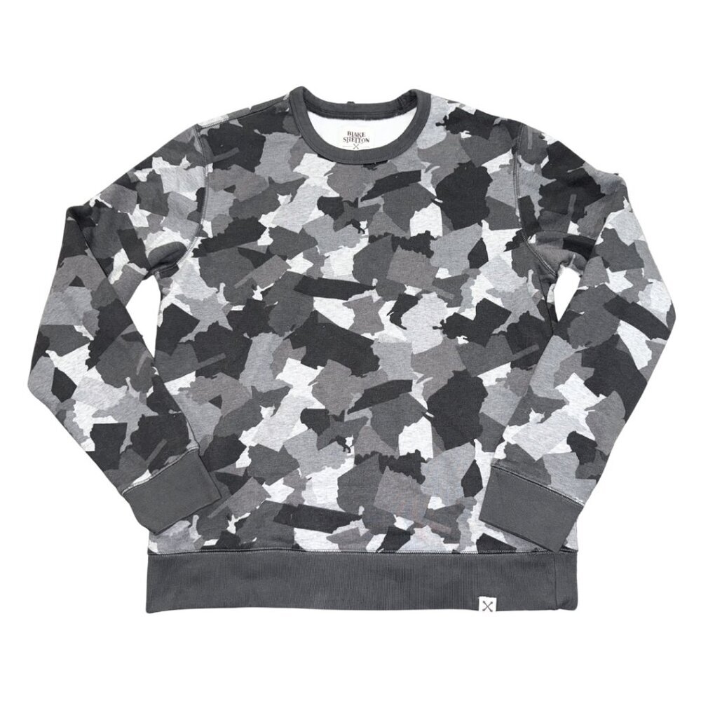 Gray White Pullover Sweatshirt Blake Shelton Medium Men Land's End